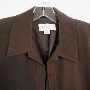 Casual Corner Annex Brown Suede Skirt Jacket Set 8